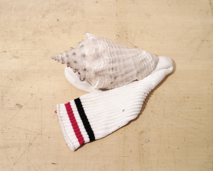 gym sock paired with shell 